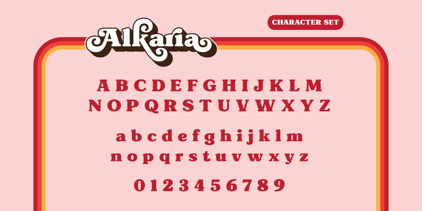Пример шрифта Alkaria Shadow